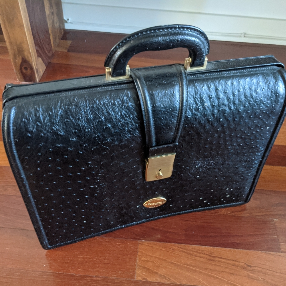 Caggiano Briefcase Gold Plated and Leather